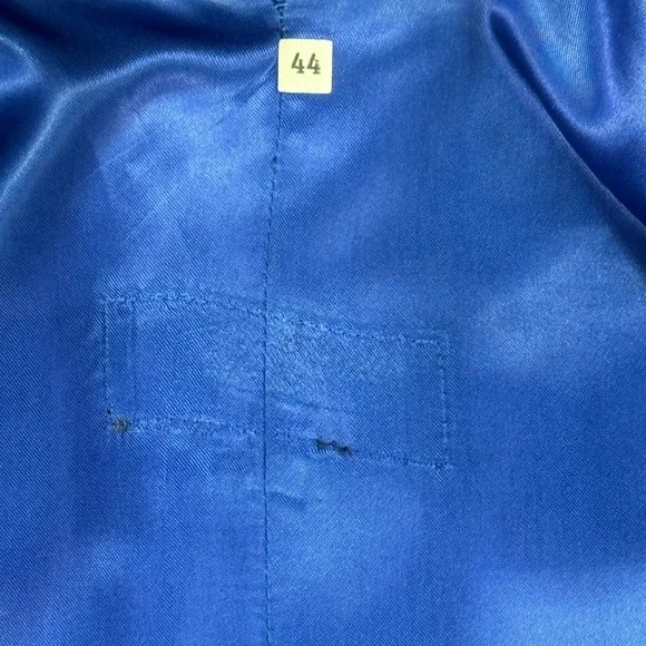 Thierry Mugler Jacket Women's Sz‎ 44 Royal Blue Blazer Wool Made in Italy - Picture 12 of 14